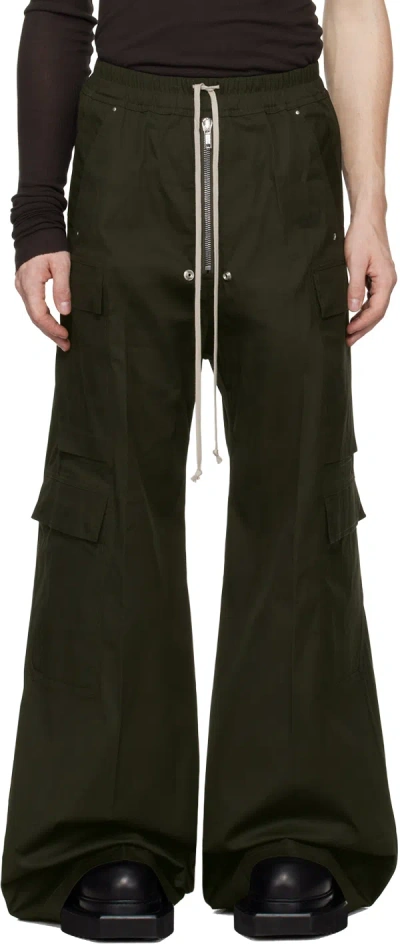 RICK OWENS GREEN PORTERVILLE CARGOBELAS CARGO PANTS