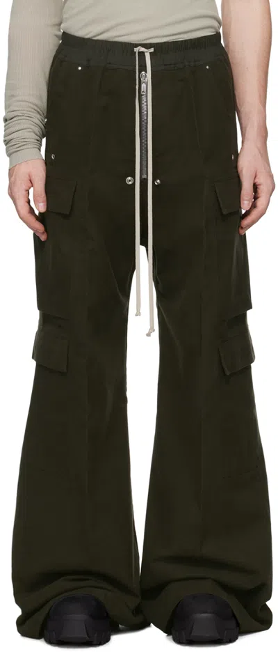 RICK OWENS GREEN PORTERVILLE CARGOBELAS CARGO PANTS