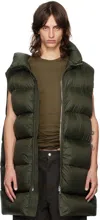 RICK OWENS GREEN PORTERVILLE FLIGHT DOWN VEST