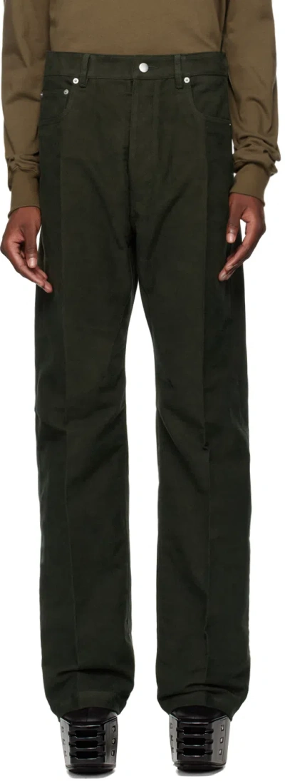 Rick Owens Green Porterville Geth Jeans In 75 Forest