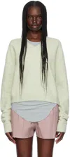 Rick Owens Green Porterville Tommy V-neck Sweater In 25 Pale Green