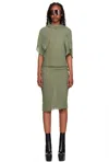 Rick Owens Green Seb Midi Dress In 55 Moss