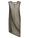 Rick Owens Anthem Tank Tops Gray In Grey