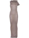 Rick Owens Women Banded T Wool Long Dress In Neutral