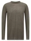 Rick Owens Gerippter Pullover Mit Rundem Ausschnitt In Gray