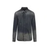 Rick Owens Fogpocket Long Sleeve Outer Shirt In Gray