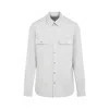 Rick Owens Cotton Outershirt With Point Collar And Flap Pockets