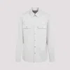 Rick Owens Long-sleeved Overshirt In Grey