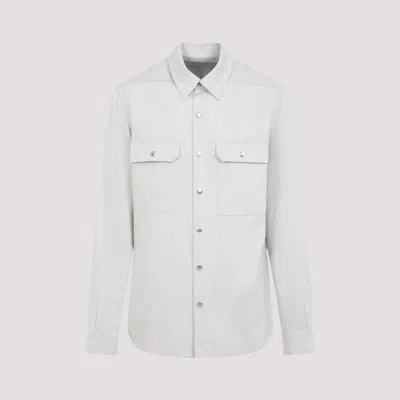 RICK OWENS GREY COTTON SHIRT