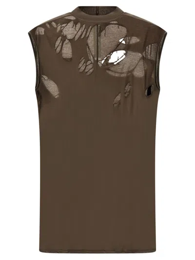 Rick Owens Grey Crew Neck Tank Top