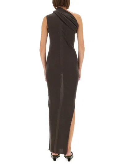 Rick Owens Grey Dress In Brown