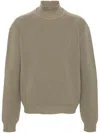 RICK OWENS GREY FISHERMAN'S-KNIT WOOL SWEATER - MEN'S - VIRGIN WOOL