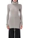Rick Owens Grey High-neck Sweater In Gray