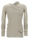 Rick Owens Hollywood Banana Long-sleeved T-shirt In Gray