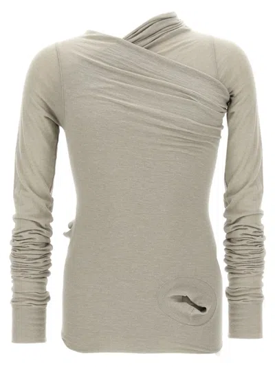 RICK OWENS GREY HOLLYWOOD BANANA T-SHIRT