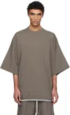 Rick Owens Grey Hollywood Tommy T-shirt In 34 Dust