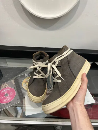 Pre-owned Rick Owens Grey Island Dunks Shoes