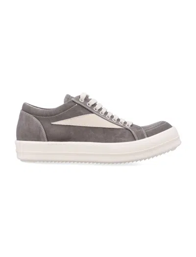 Rick Owens Grey Lace Up Sneakers