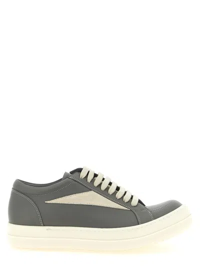 Rick Owens Grey Lace Up Sneakers