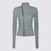 Rick Owens High Collar Tailored Leather Jacket