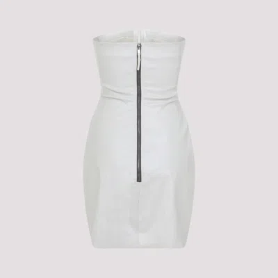 Rick Owens Grey Prong Mini Dress In Gray