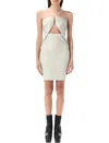 Rick Owens Strapless Mini Dress With Geometric Cutouts