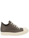 Rick Owens Muted Taupe Ram Leather Sneakers In Gray