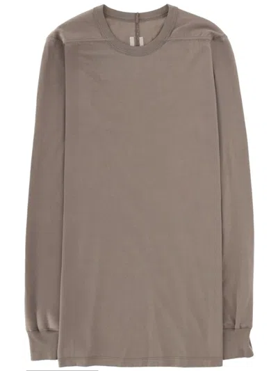 RICK OWENS GREY SOLID CREW NECK T-SHIRT