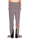 Rick Owens Grey Solid Maxi Skirt In Gray