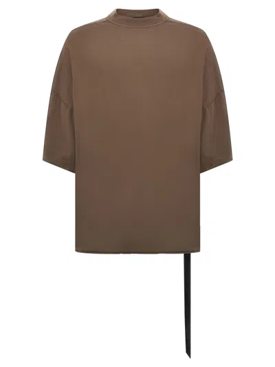 Rick Owens Grey Tommy T Cotton T-shirt In Brown