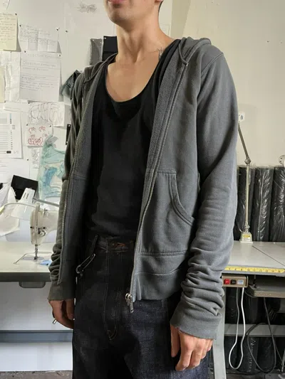 Pre-owned Rick Owens Grey Zipup Hoodie / Sweatshirt In Gray