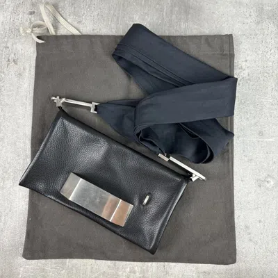 Pre-owned Rick Owens Griffin Bag Black Leather