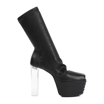 Rick Owens Grill Stretch Peeptoe Boots Women