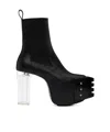 Rick Owens Grilled Platforms 45 High-heeled Boots In Black