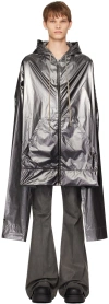 Rick Owens Gunmetal Champion Edition Flyproof Jacket In 18 Silver