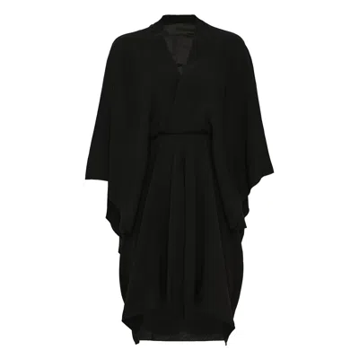 Rick Owens Half Moon Mini Dress Cady In Black
