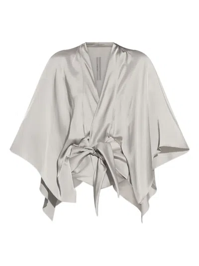 RICK OWENS HALF MOON TIE-FRONT BLOUSE