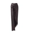 Rick Owens Half Skirt With Slit Edge Of Lotus Leaf In Black