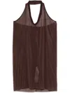 Rick Owens Halter T Top In Brown