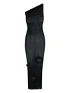 Rick Owens One Shoulder Sheer Midi Dress
