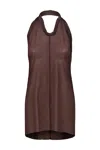Rick Owens Halter Top In Mahogany