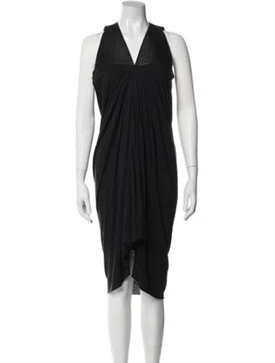 Pre-owned Rick Owens Halterneck Midi Length Dress In Black