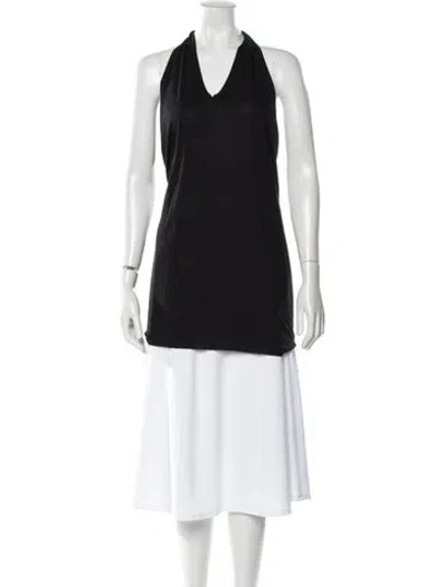 Pre-owned Rick Owens Halterneck Sleeveless Top In Black