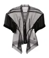 Rick Owens Handkerchief Mesh Jacket In Gray