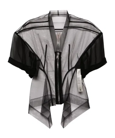 Rick Owens Handkerchief Mesh Jacket In Gray