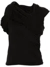 Rick Owens Harness T Draped Top In Multi