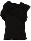 Rick Owens Harness T Draped Top In Black