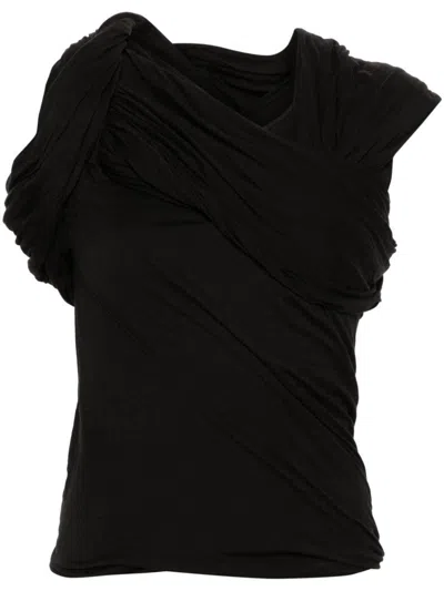 RICK OWENS RICK OWENS HARNESS T DRAPED TOP