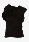Rick Owens Harness T Draped Top In Black