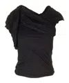 Rick Owens Harness T Draped Top In Black